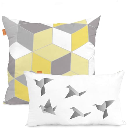 Set van 2 kussenhoezen Symmetry | Blanc