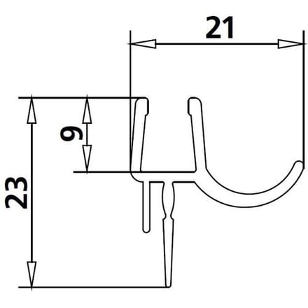 Kermi Filia XP sealing strips horizontal 98.5 cm for corner entry FX EPR/L Art. 2534058