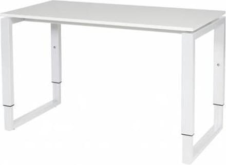 Verstelbaar Bureau - Domino Plus 120x60 wit - wit frame