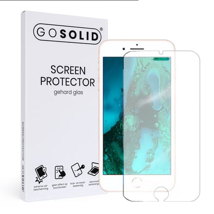 GO SOLID! ® Screenprotector geschikt voor iPhone 8 Plus - Apple - gehard glas