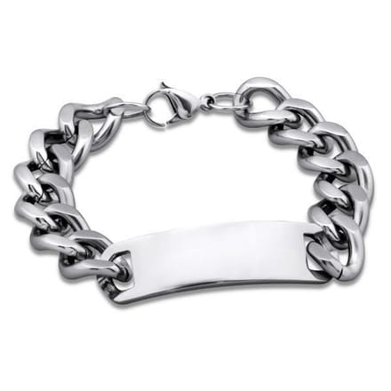 Amanto Armband Bachar - 316L Staal - Graveer - 6mm - 22cm