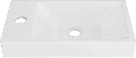 Vente-unique Witte wastafel in SMC-hars - 40 x 22 cm - SARPOSA