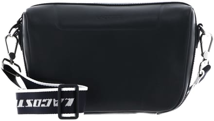 LACOSTE Leren Schoudertas Lacoste Original Crossover Bag Sinople Marine 166 Blanc Donkerblauw