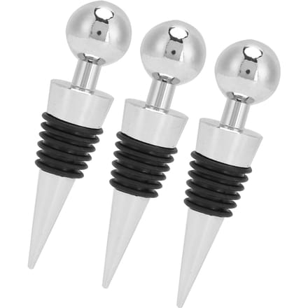 3 STUKS Wijnflesstopper Zilver Rond Hoofd Drankflesstopper voor Bar Vakantiefeest white