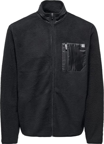 ONLY&SONS - ONSJUST REG FULL ZIP TEDDY SWEAT BF - Heren - Sweaters