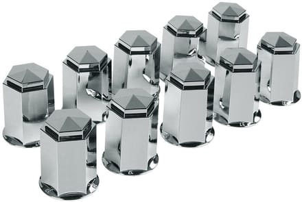 ABS moerkapjes voor vrachtwagens, set van 10 stuks - 32 mm - Chroom