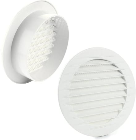 Ventilatierooster met Insectengaas voor Binnen en Buiten - Diverse Kleuren en Maten