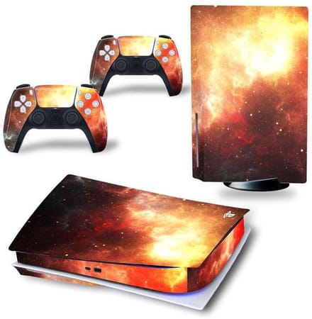 Gadgetpoint - Console & Controller Stickers voor PS5, PlayStation 5 - Performance Gaming Skin - Bescherming Accessoires - Vuur