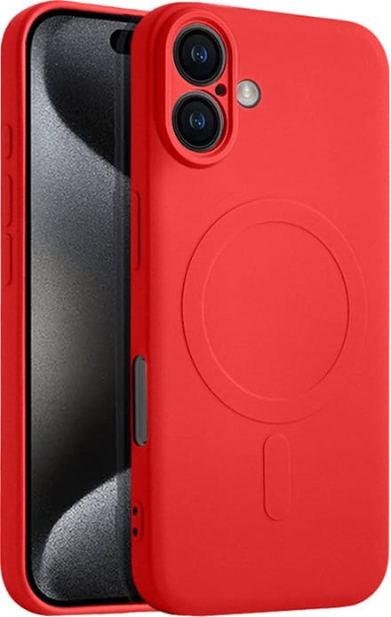 Casify Siliconen Hoesje geschikt voor MagSafe iPhone 16 Plus Hoesje - Rood