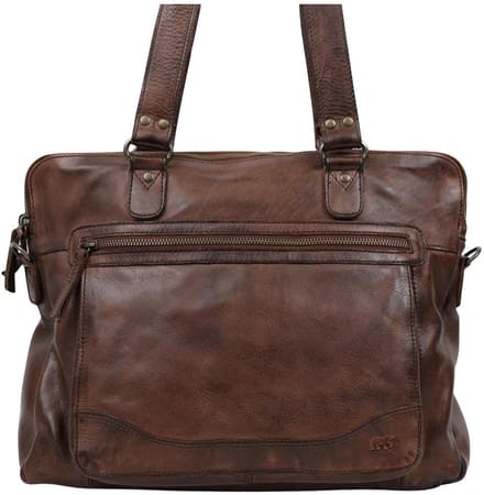 Bear Design Lia Leren Dames Schoudertas / Laptoptas 13,3" - Bruin