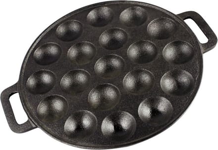 YUGN Poffertjespan Gietijzer - Poffertjesmaker 19 Poffertjes - Inductie - 24 cm