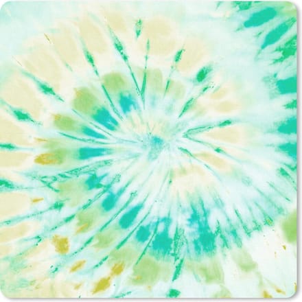 Muismat 20x20 cm - Mousepad Tie dye - Spiraal - Geel - Muismatten