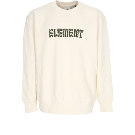 Cornell Cipher Crewneck Egret Lichtgewicht herensweatshirt met ronde hals