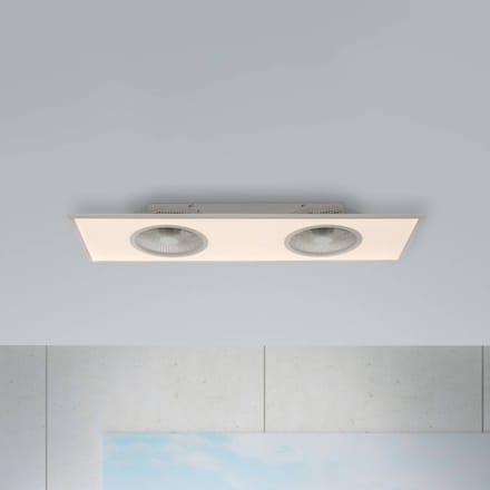 JUST LIGHT. GmbH LED plafondventilator Flat-Air, CCT, wit, 120x40cm