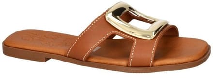 Oh! My Sandals -Dames - cognac/caramel - slippers & muiltjes - maat 42