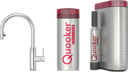 Quooker - Flex - met PRO3 boiler en CUBE reservoir 5-in-1 kokend water kraan Chroom