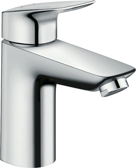Hansgrohe MyCube 1-gats wastafelkraan l-size met waste m. vaste uitloop voorsprong 10.8cm chroom