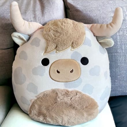 Klikkopers® - Kawaii knuffel - Squish Knuffel - 30 cm - Stier - Squishy - Kawaii Kussen - Stier Knuffel