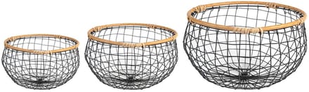Metalen manden LOU, set van 3 - Zwart