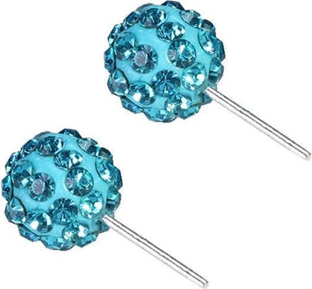 Fako Bijoux® - Oorbellen - Disco Dots - Steker - Mini - Turquoise