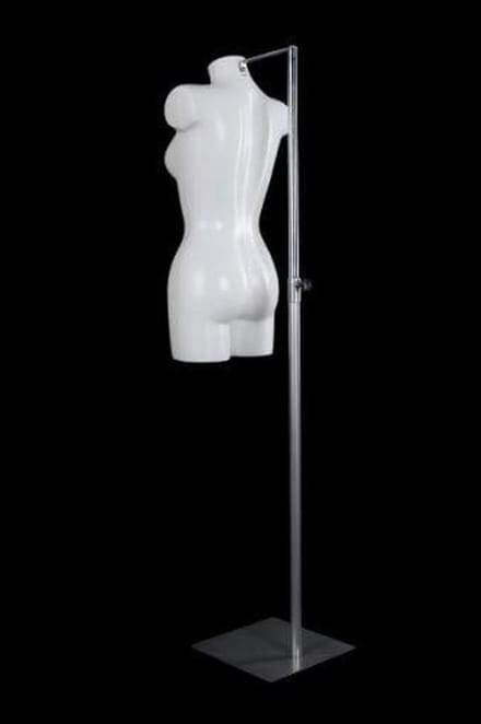 Vrouwelijke Etalagepop - Mannequin Torso - Kleding Presenteren - Verstelbare Hoogte - 85-58-86 cm - Wit