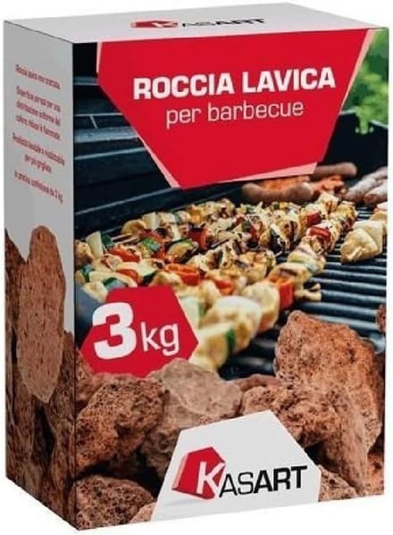 Lavasteen voor de barbecue, 3 kg, in doos
