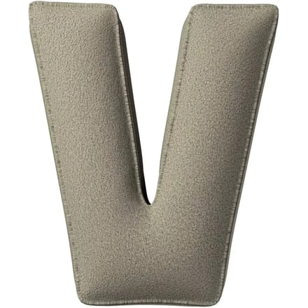 Kussen letter v Yellow Tipi Boucle