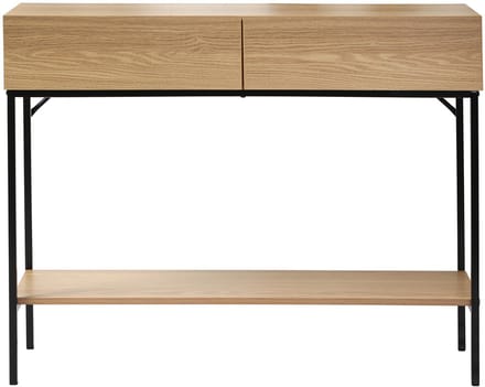 CALICOSY - Console met 2 lades en 1 plankdecoratiehout 100x35x81cm