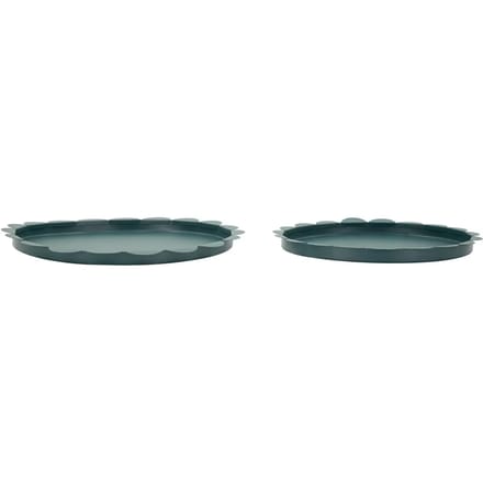 Dienblad Saturn Tray Round Teal Set 2 Pcs Ø 33×2 cm
