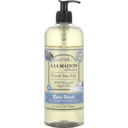 A La Maison de Provence, Gel douche, Sel de mer frais, 75 cl (750ml) beige