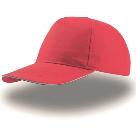 Atlantis Headwear Start Five Sandwich Cap AT500 - Red/White - One size