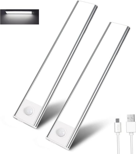 LED Kastverlichting met Bewegingssensor (2 Stuks) - Oplaadbaar en Dimbare Onderkastverlichting