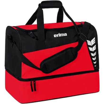 Erima Six Wings (Medium) Sporttas Met Bodemvak - Zwart / Rood | Maat: M