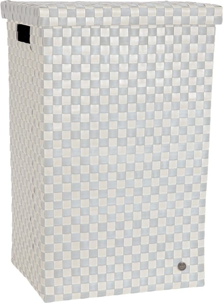 Handed By - Wasmand met deksel - Opbergmand - 81 liter - Cube XL - ecru met beige patroon
