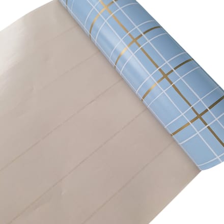 3m Cadeaupapier - ruit - blauw - man - inpakpapier