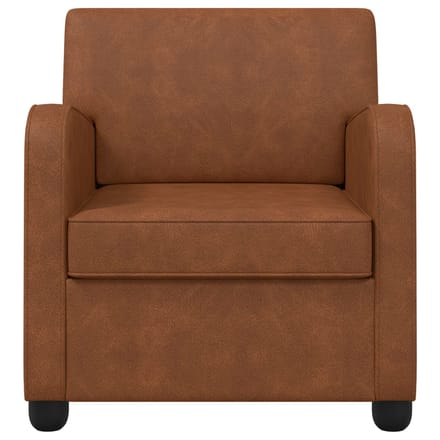 vidaXL - Fauteuil - Antiek - Bruin - Kunstleer