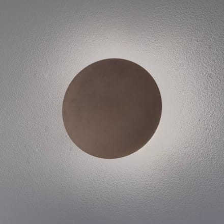TK Lighting Wandlamp Luna, bruin, indirect licht, Ø 30 cm, staal