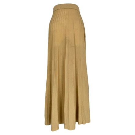 Ba&sh geplooide maxi-rok in camelkleurige polyester