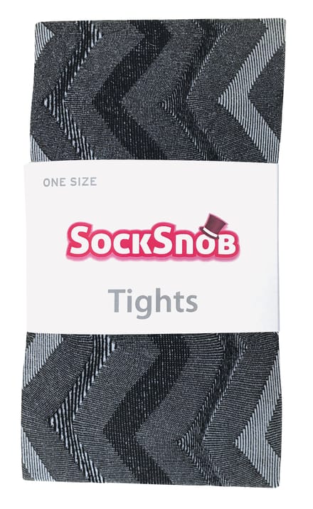 Sock Snob Dames80 denier ondoorzichtig patroon panty's - Weef Zwart / wit