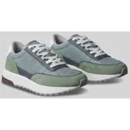 sneakers met logo-applicatie