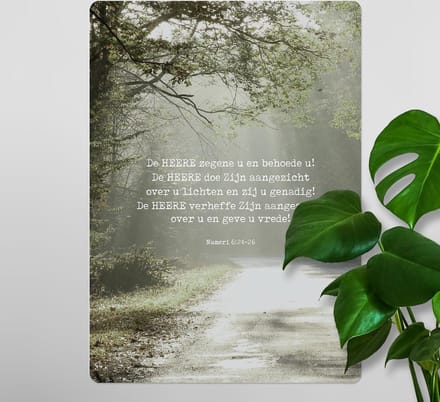Interieurbord A4 'Zegenbede' - christelijk - cadeau