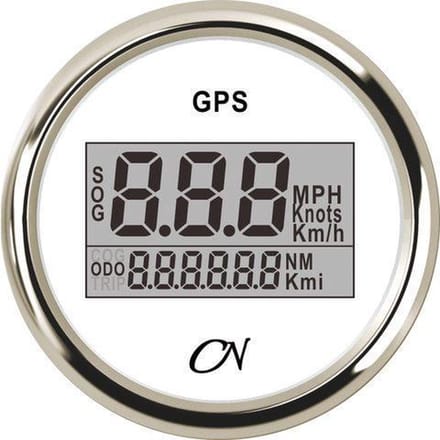 CN witte GPS Snelheidsmeter Ø52mm inclusief GPS-Antenne