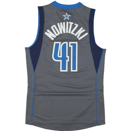 Basketbaltanktop heren Nba Alternate Jersey 2003 nr. 41 Dirk Nowitzki Dalmav grijs