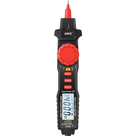 ANENG A3004 Digitale Pen Multimeter Auto Range NCV AC/DC Voltmeter Ampèremeter Ohmmeter Weerstandsmeter zwart