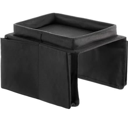 Plateau pour canapé - InnovaGoods - Télécommande - Coton et polyester - 54 x 31 x 4 cm - Noir