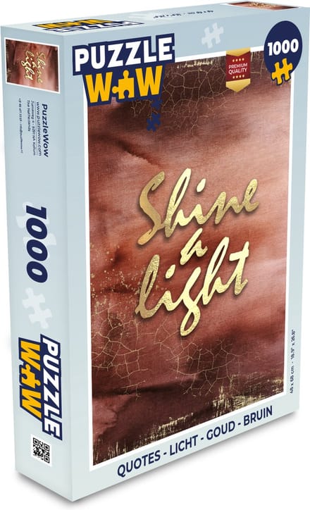 Puzzel Quotes - Licht - Goud - Bruin - Legpuzzel - Puzzel 1000 stukjes volwassenen