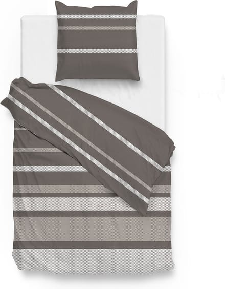 Zo! Home Paxton Dekbedovertrek - Eenpersoons - 140x200/220 cm - Taupe