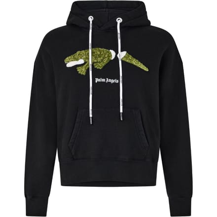 Palm Angels Croc Design zwarte hoodie