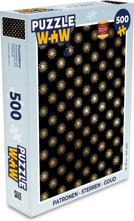 Puzzel Patronen - Sterren - Goud - Legpuzzel - Puzzel 500 stukjes