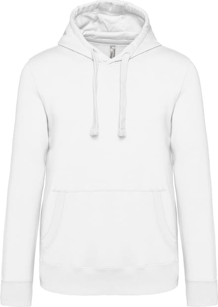Kariban Hoodie met Capuchon en Kangoeroezak Wit - M